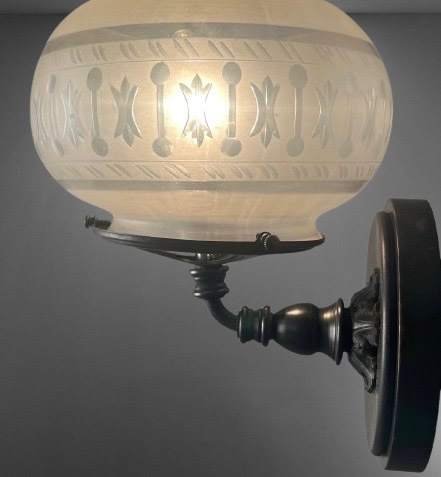 Deep Acid Etched Gas Sconces